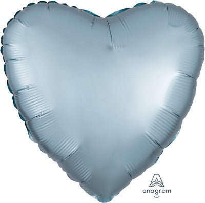 STANDARD SATIN LUXE PASTEL BLUE HEART FO