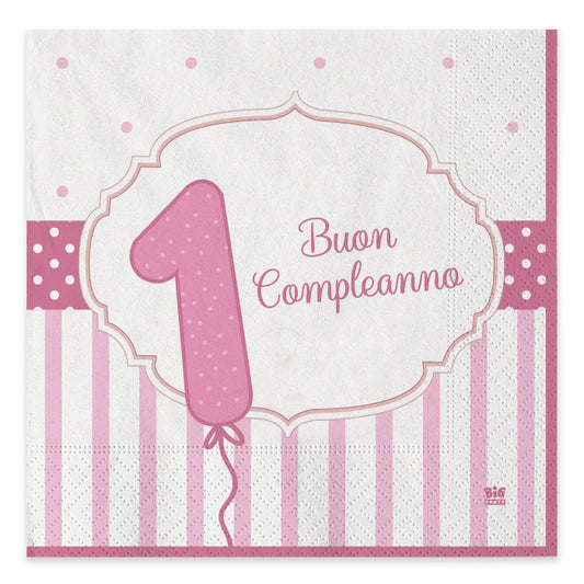 20 TOV.LI CM.33 X 33 BUON PRIMO COMPLEAN