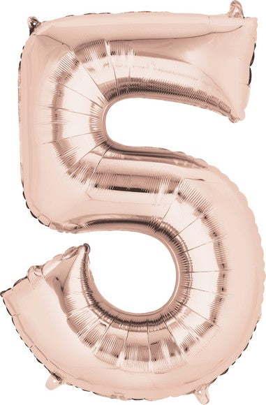 SUPERSHAPE "5 - ROSE GOLD" FOIL BALLOON