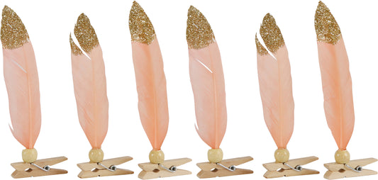 PIUME CON MOLLETTA "BLUSH"