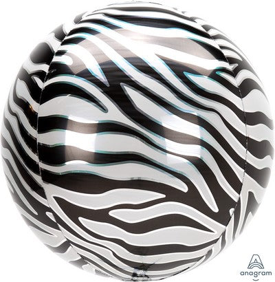 ORBZ ZEBRA PRINT FOIL BALLOON G20 PACKAG