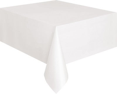 WHITE BASIC TABLCOVR 54X108 IN