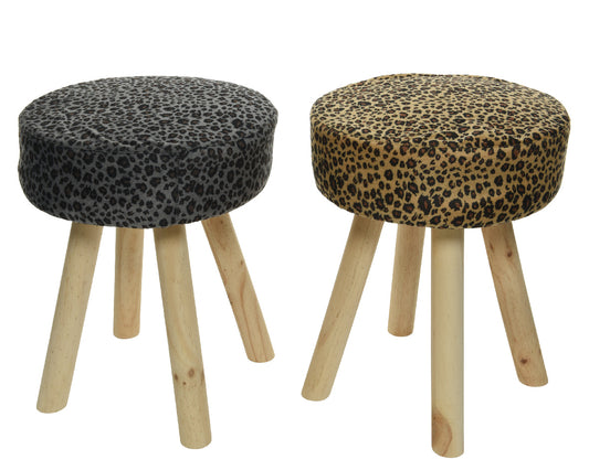 SGABELLO LEOPARDATO 2 COLORI