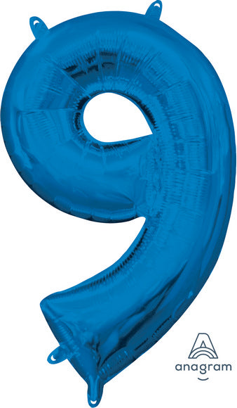 16" - 40 CM NUMBER "9" BLUE