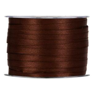NASTRO DOPPIO RASO MARRONE SCURO