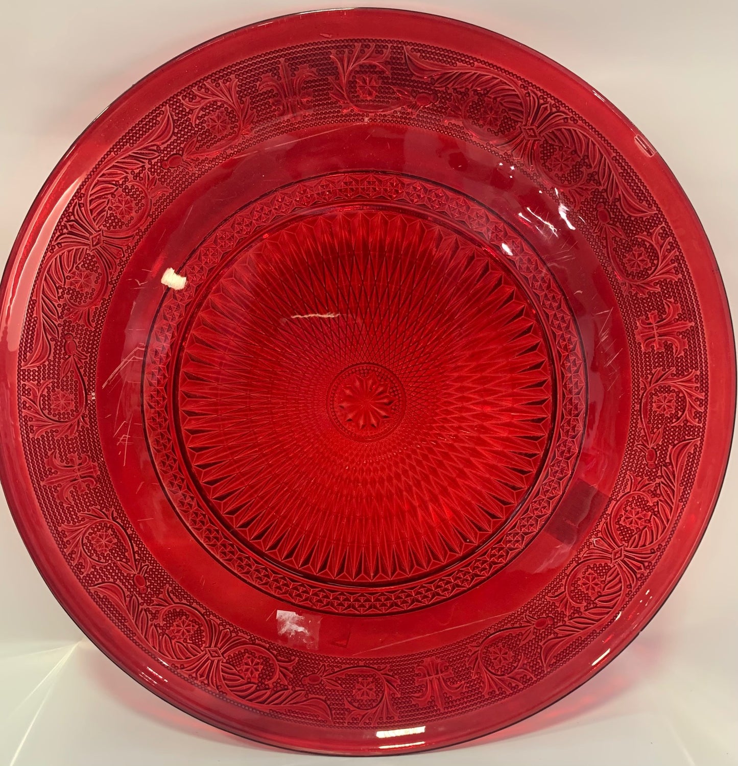 PIATTO ROSSO DECOR. 33CM
