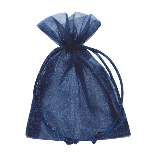 SACCHETTO ORGANZA BLU