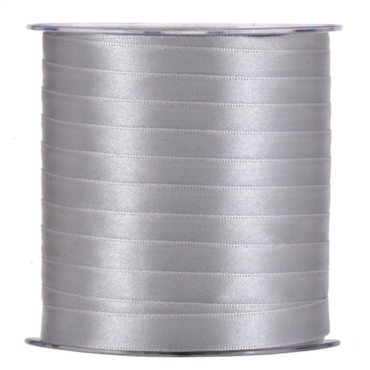 NASTRO DOPPIO RASO ARGENTO 10 MM X 100 M