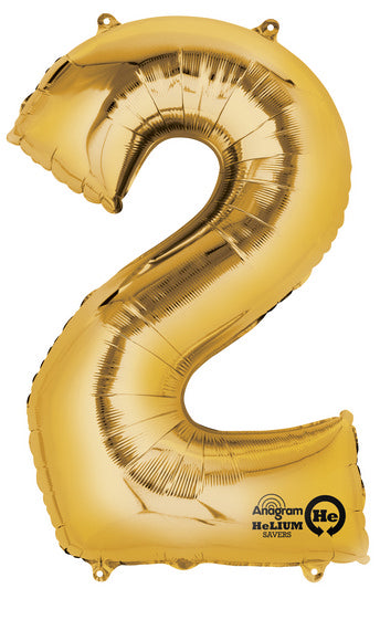 MINI SHAPE NUMBER "2" GOLD
