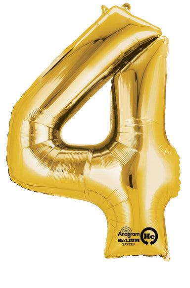 MINI SHAPE NUMBER "4" GOLD