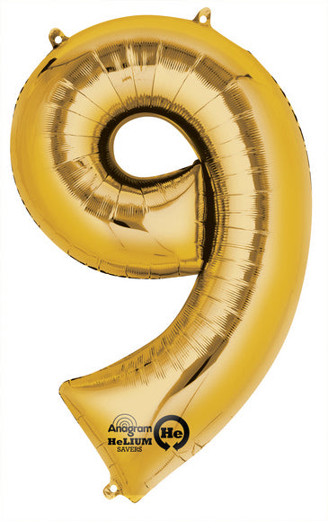 MINI SHAPE NUMBER "9" GOLD