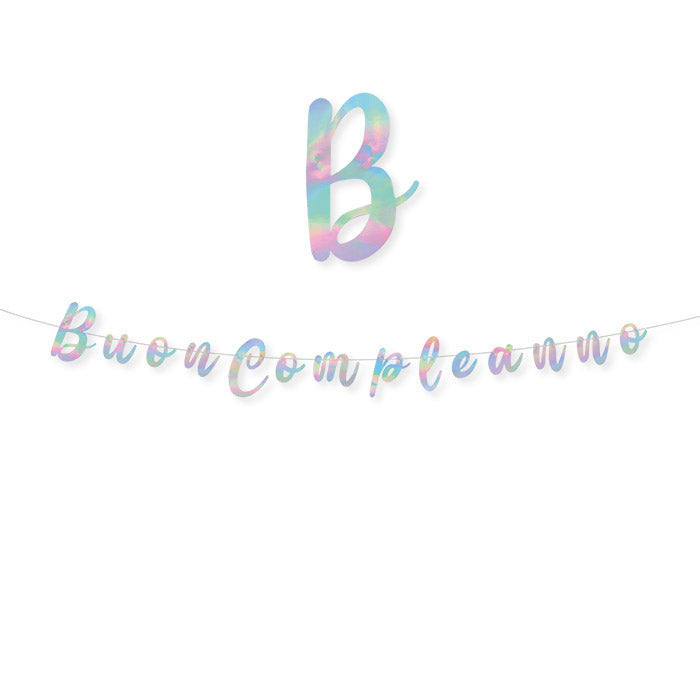 FESTONE SCRITTA ITALIC BUON COMPLEANNO I