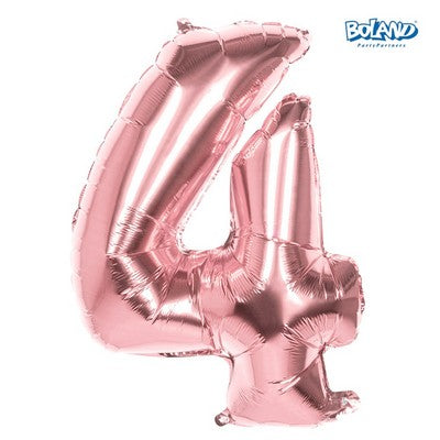 PC. FOIL BALLOON NUMBER '4' ROSE GOLD (8