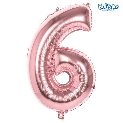 PC. FOIL BALLOON NUMBER '6' ROSE GOLD (8