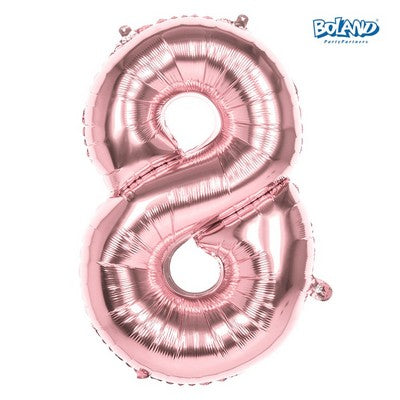 PC. FOIL BALLOON NUMBER '8' ROSE GOLD (8