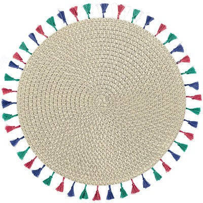 Placemat With Tassels Boho Vibes Fabric