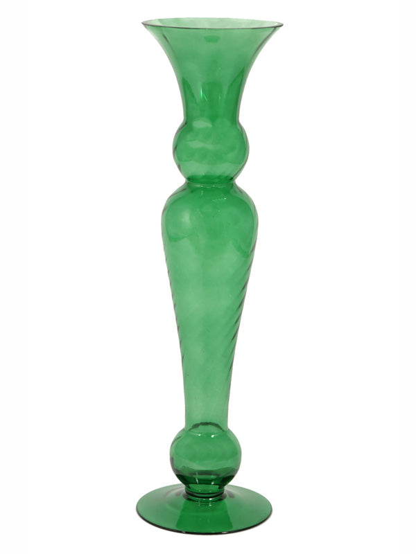 CANDELIERE VERDE D.18X70CM VETRO