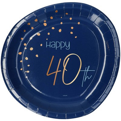 PLATES ELEGANT TRUE BLUE 40 YEAR 23CM /8