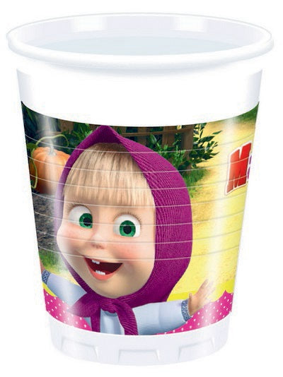Bicchiere plast. 8 pz * Masha e Orso