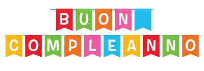 FESTONE CARTA BUON COMPLEANNO MULTICOLOR