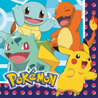 16 NAPKINS POKEMON 33CM