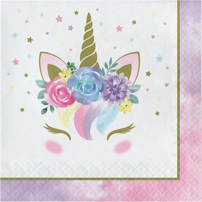 Tovagliolo unicorn baby misura 33x33cm