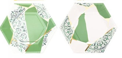 CF.8 PIATTI KINTSUGI GREEN AND YELLOW CM
