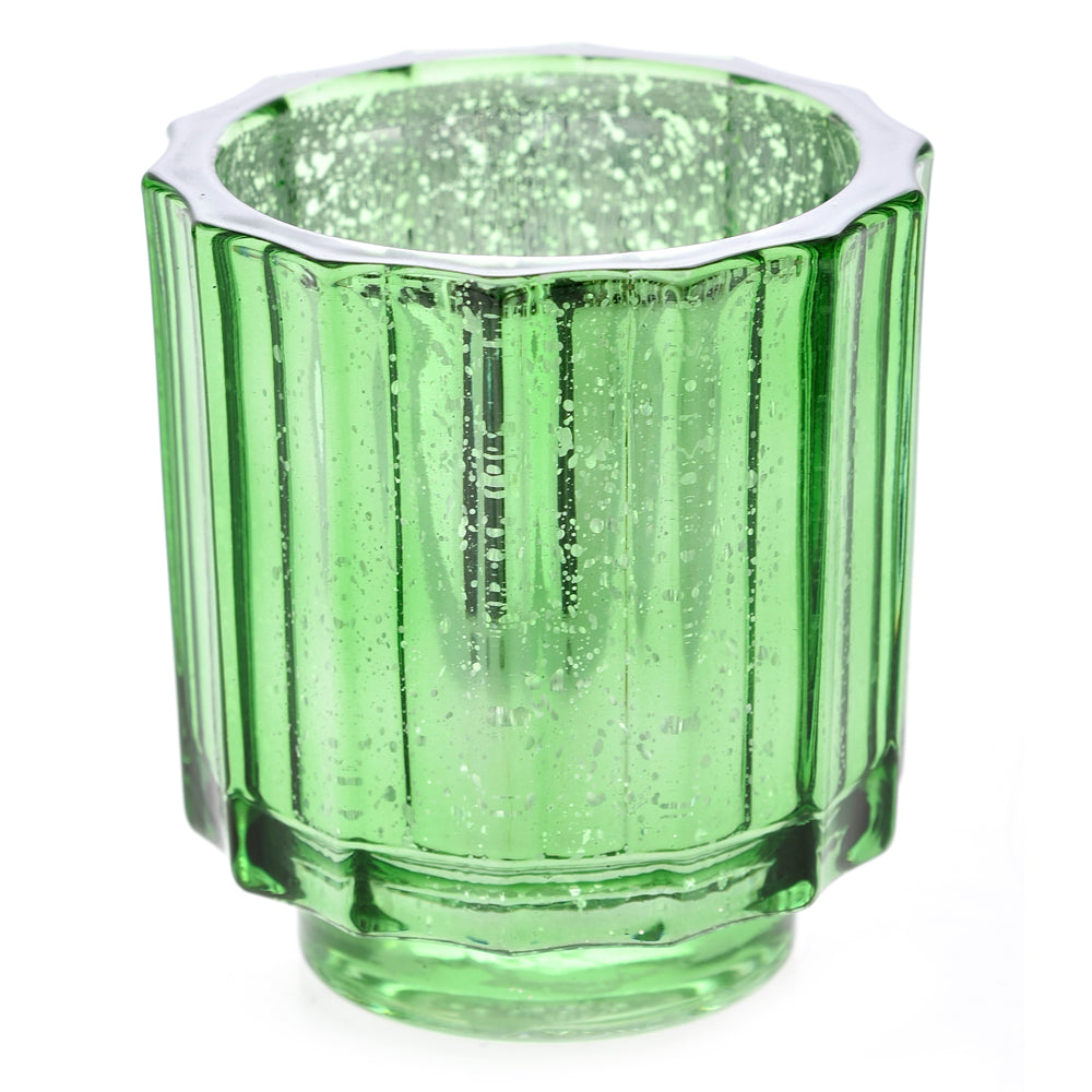GREEN GLASS HOLDER 9X10CM