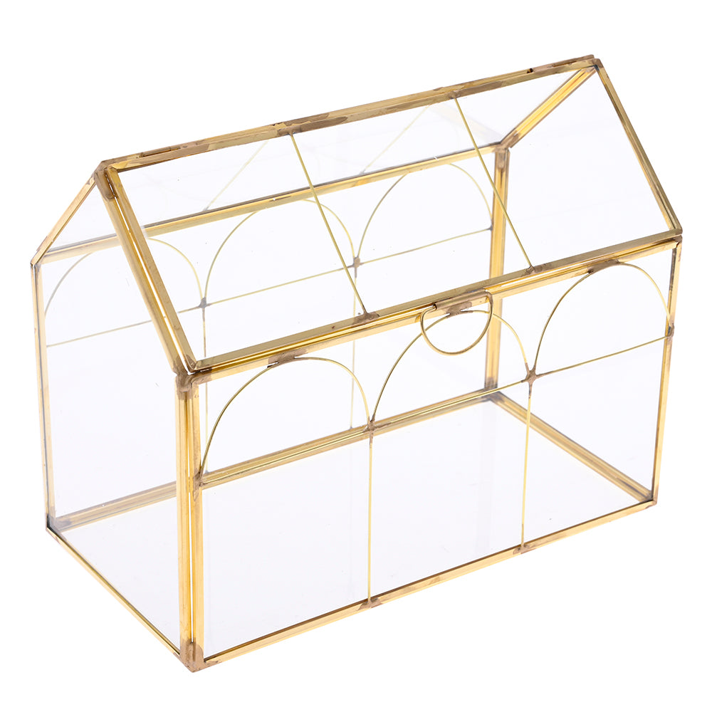 GEOMETRIC GLASS JEWELRY BOX 20X11X16 CM