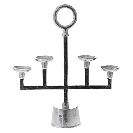 ALUMINIUM RAW CANDLE HOLDER 47,5X14X54CM
