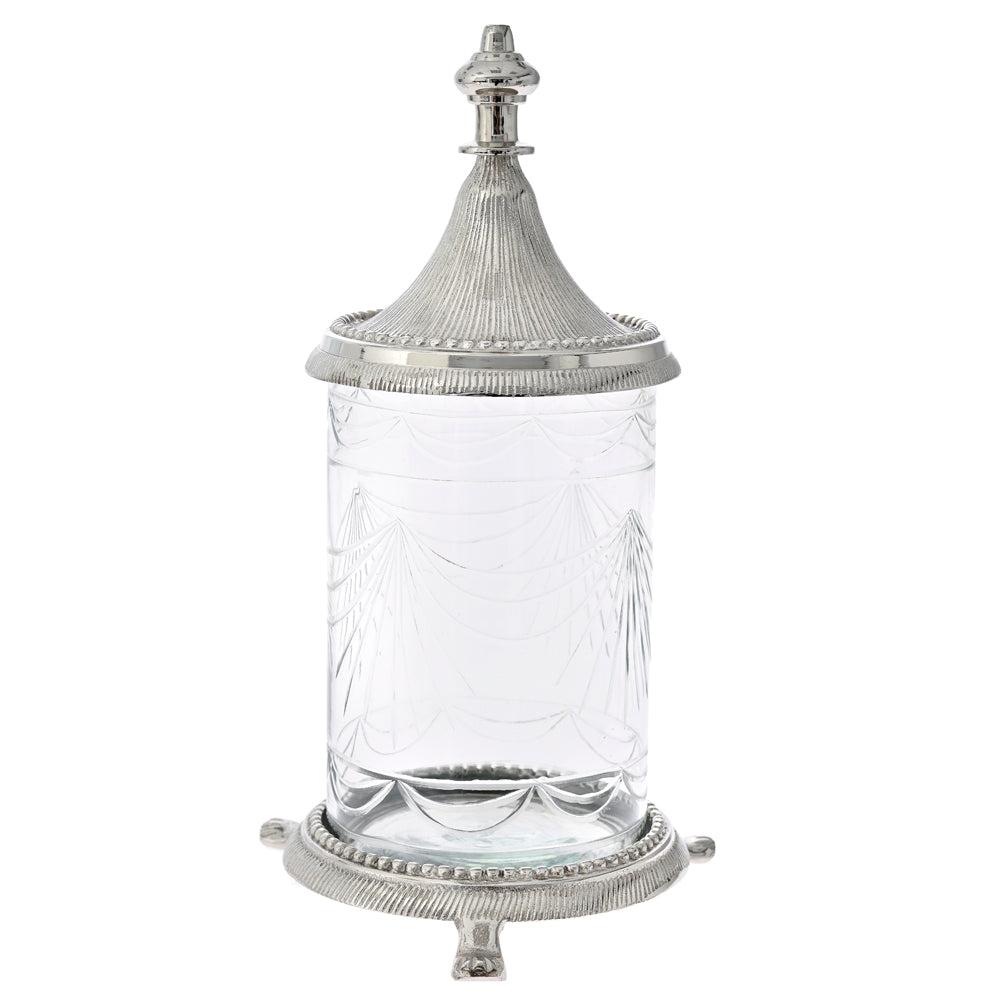 GLASS JAR WITH ALUMINIUM COVER 18,5X34,5