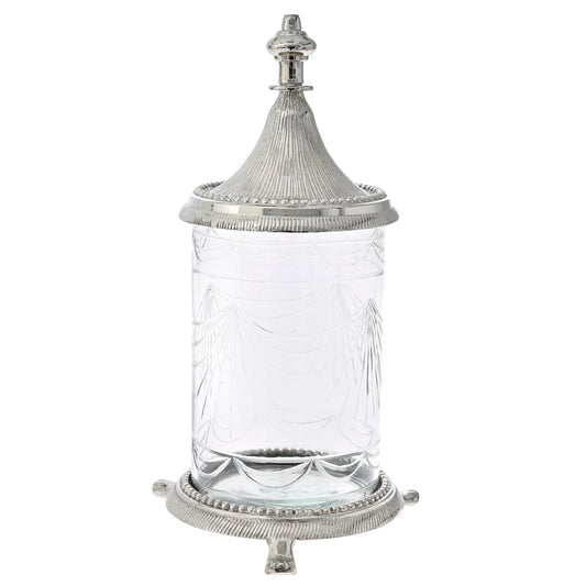 GLASS JAR WITH ALUMINIUM COVER 18,5X34,5