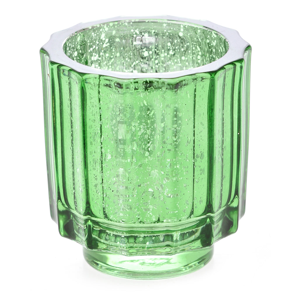 GREEN GLASS HOLDER 8X8,5CM