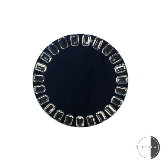 SOTTOPIATTO SPECCHIO DEC.DIAMANTI D.33CM
