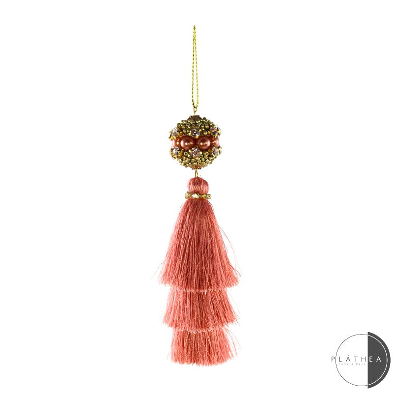 DECORO NAPPA ROSA H.13CM POLIESTERE