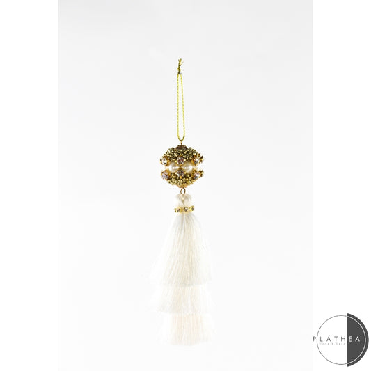 DECORO NAPPA BIANCA H.13CM POLIESTERE