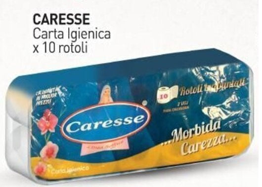 CARTA IGIENICA 10 ROTOLI CARESSE MORBIDA