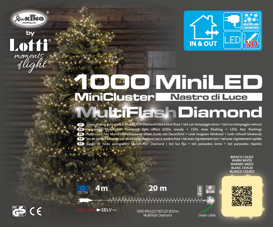 CATENA LINEARE NASTRO MINICLUSTER O̸6CM N