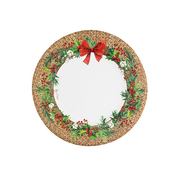 CF.8 PIATTI CM 21 RATTAN CHRISTMAS