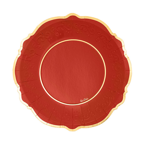 CF.8 PIATTI LIBERTY CM.27 ROSSO CON BORD
