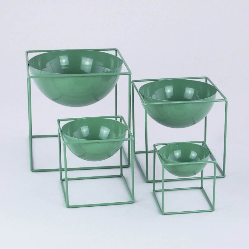 S/4 Portavaso Verdi Metallo