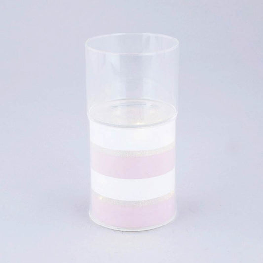 TUBO ROSA/BIANCO PORTAC LED D.10X20CM RE