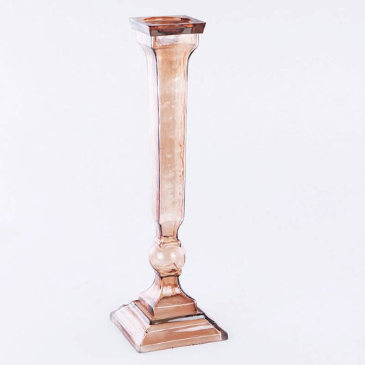CANDELIERE MARRONE H.53CM VETRO