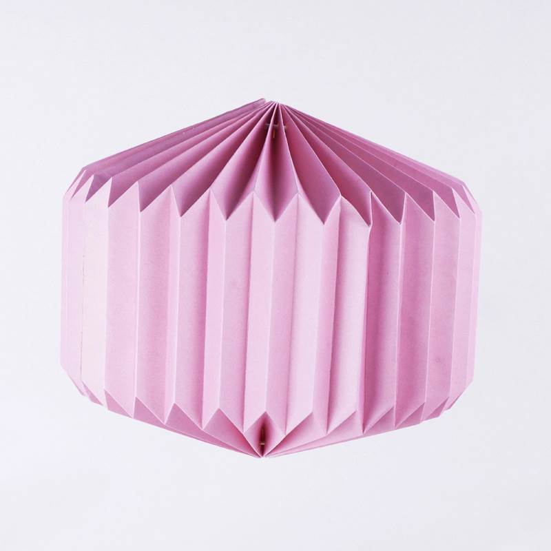 DECORO VETRINA ORIGAMI ROSA CHIARO Ø 36 / H. 33 CM