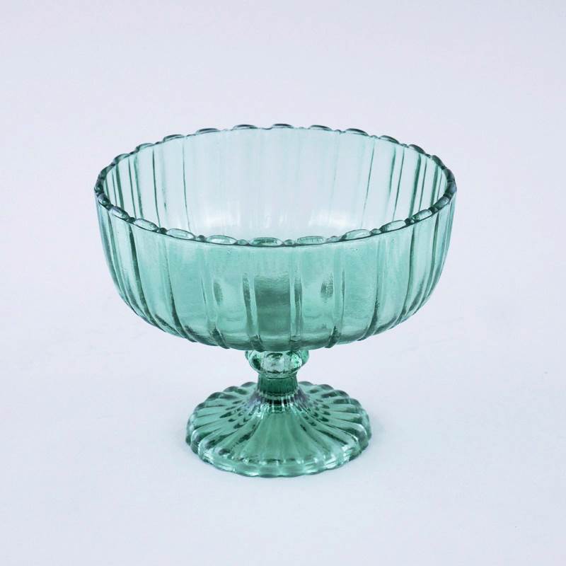 ALZATA VERDE D.14X15CM VETRO