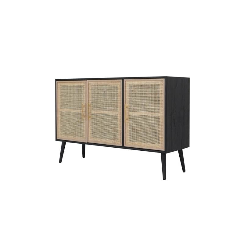 MOBILE TV NERO 120X38X78CM LEGNO