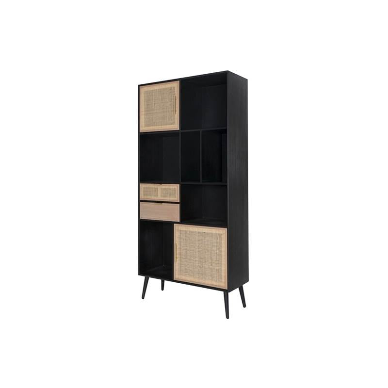 MOBILE NERO 90X36X190CM LEGNO
