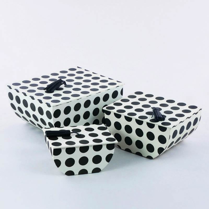 S/3 SCATOLE DEC.POIS CARTAPESTA