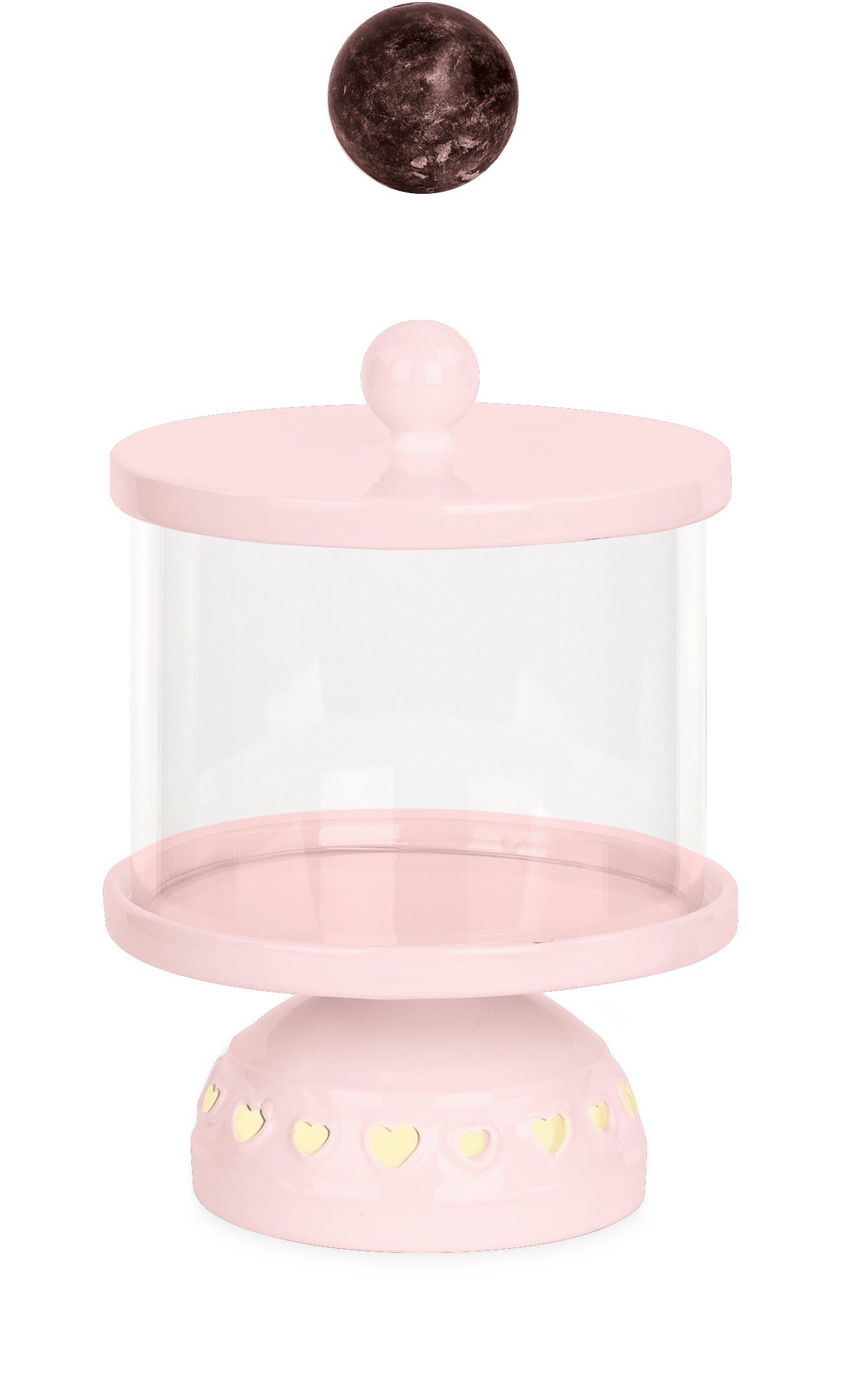 CONT.ROSA C/COPERCHIO E LED