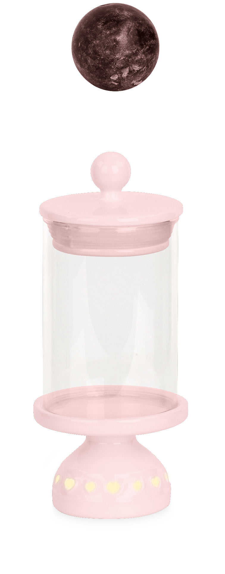 CONT.ROSA C/COPERCHIO E LED
